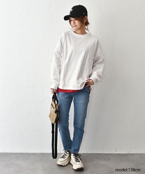  CUBE SUGAR｜バックプリントパフスリーブカットソー [[15104635]][C]