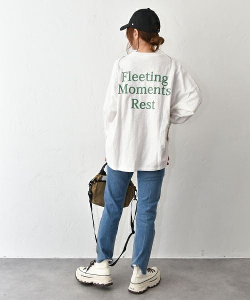  CUBE SUGAR｜バックプリントパフスリーブカットソー [[15104635]][C]