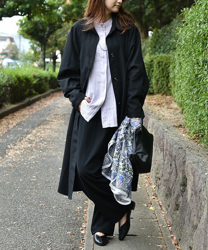  HUMS｜サイドギャザーシャツコート [[HUM-081]][C]