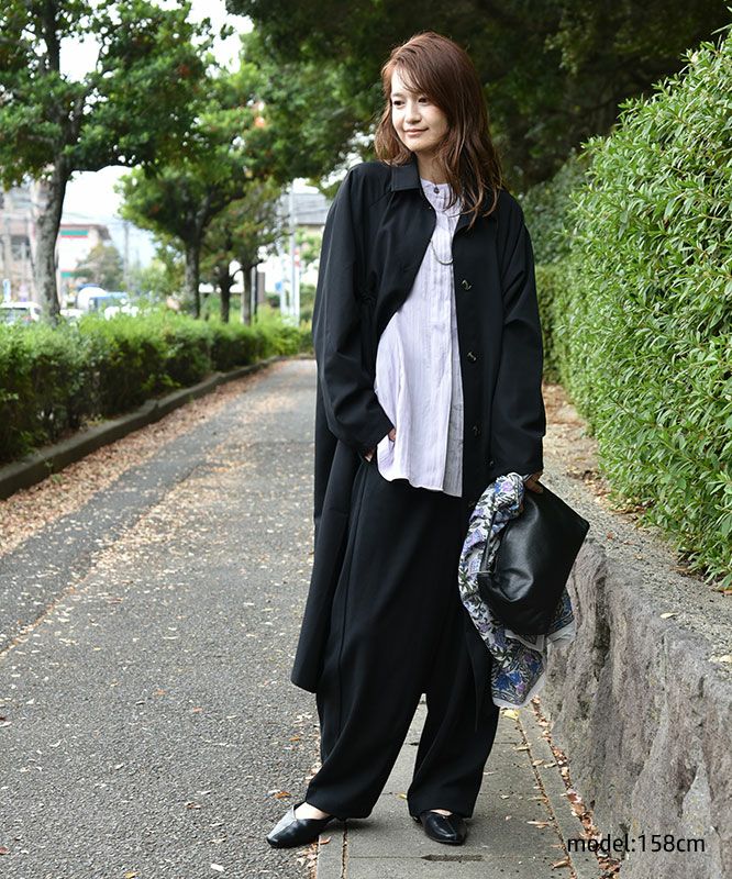  HUMS｜サイドギャザーシャツコート [[HUM-081]][C]