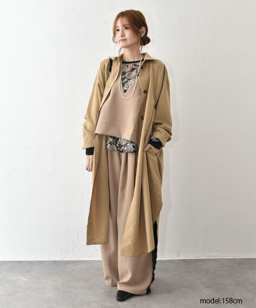  HUMS｜サイドギャザーシャツコート [[HUM-081]][C]