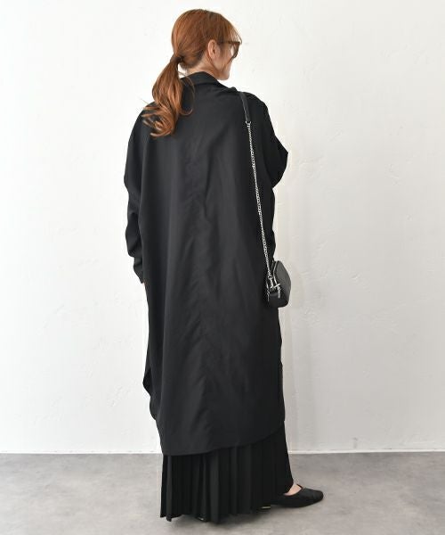  HUMS｜サイドギャザーシャツコート [[HUM-081]][C]