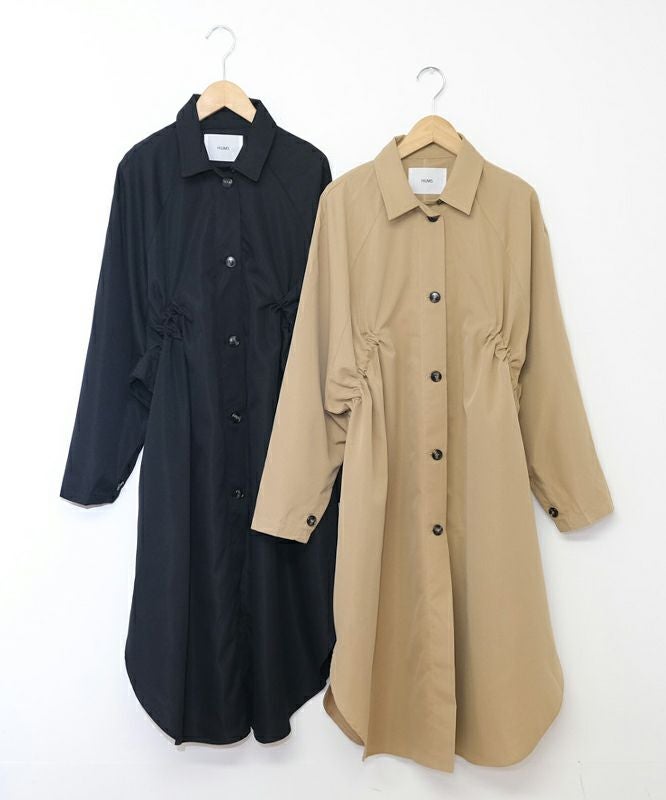  HUMS｜サイドギャザーシャツコート [[HUM-081]][C]