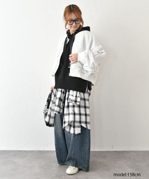 HUMS｜サイドジップパーカー [[RNK-2611]][C]