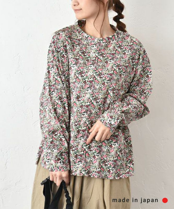 No18｜花柄バンドカラーシャツ [[CE1SH260105]][C] | ma28 ONLINE STORE