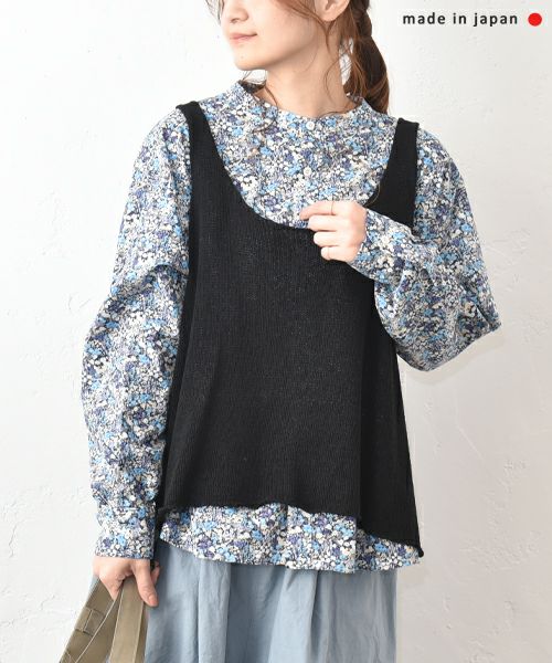 No18｜花柄バンドカラーシャツ [[CE1SH260105]][C]