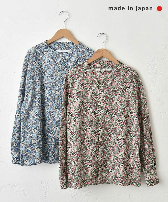 No18｜花柄バンドカラーシャツ [[CE1SH260105]][C] | ma28 ONLINE STORE
