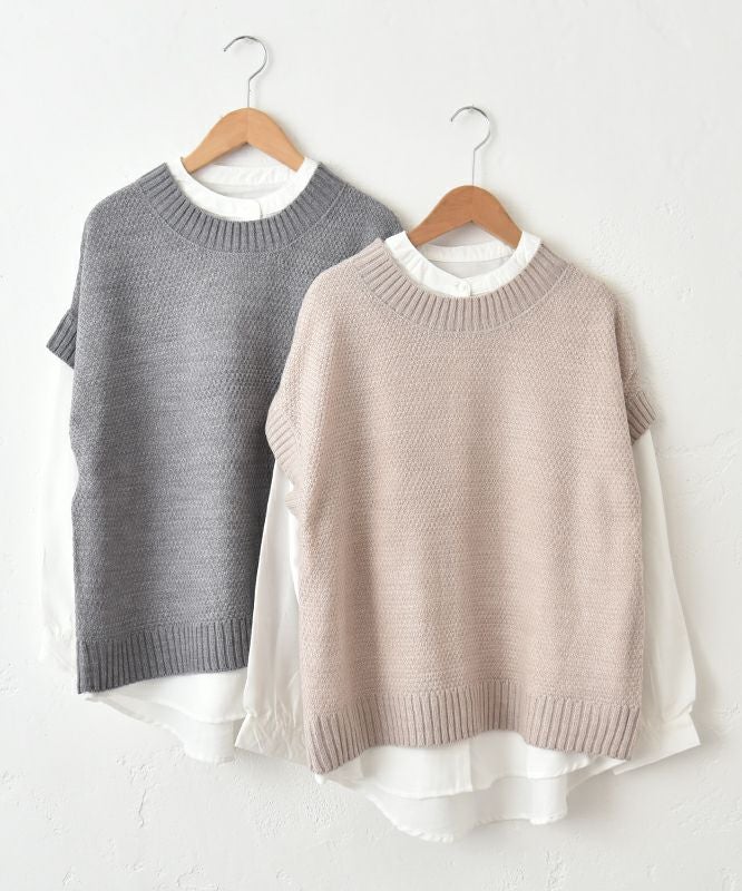 hagumu｜ニット×シャツアンサンブル [[CPMA-1355]][C] | ma28 ONLINE STORE