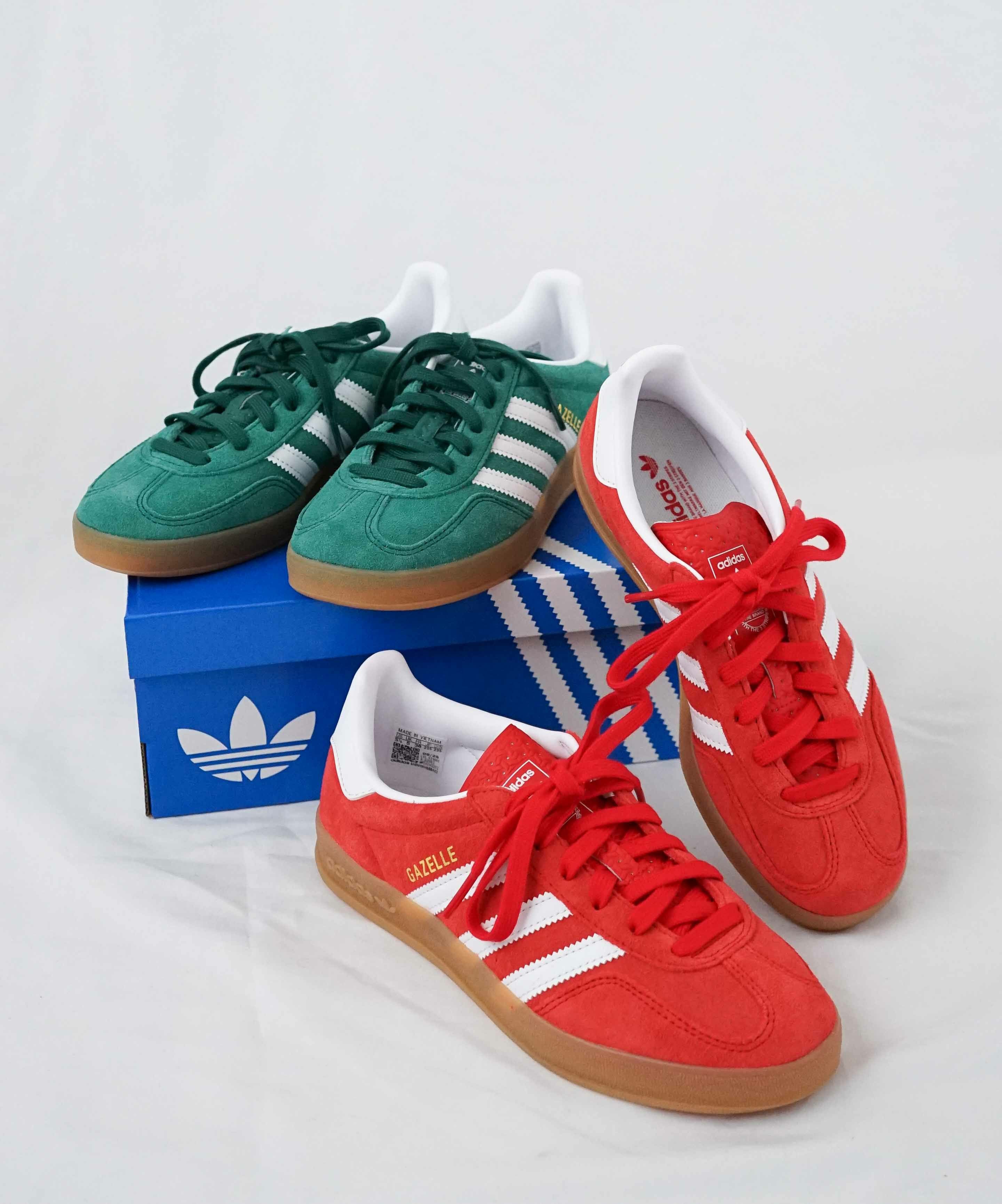 adidas GAZELLE レッド スエード スニーカー adidas｜GAZELLE INDOOR [[NKT64(JI2062/2063)]][D] | ma28 ONLINE STORE