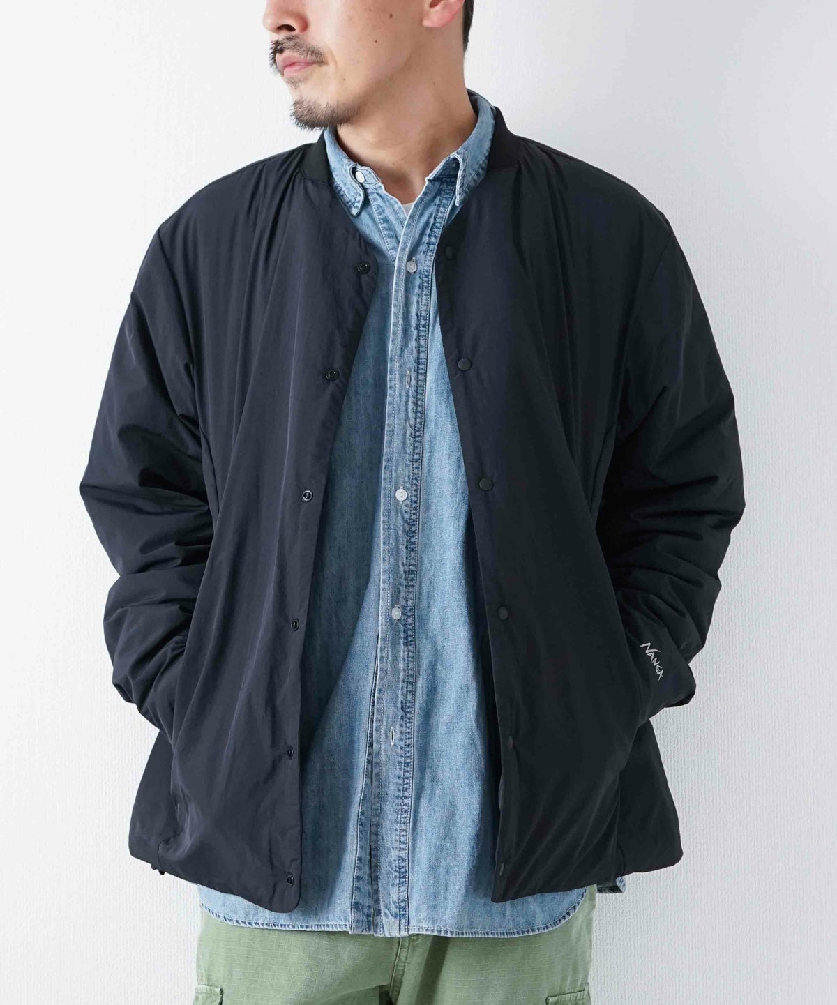  NANGA｜NO COLLAR SOFT DOWＮ CARDIGAN [[N2500-0E004A-26SS]][D]