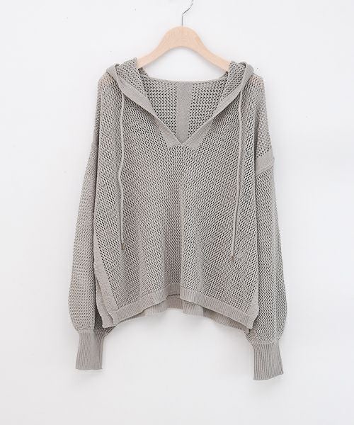 Hymn LIPA｜フードメッシュニット [[IZK25092]][F] | ma28 ONLINE STORE