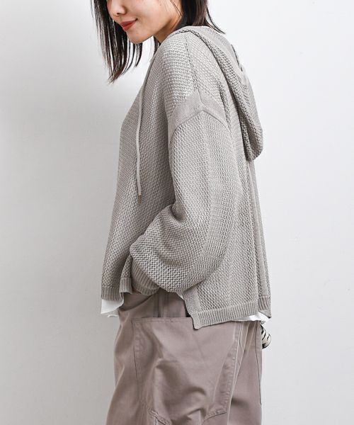 Hymn LIPA｜フードメッシュニット [[IZK25092]][F] | ma28 ONLINE STORE