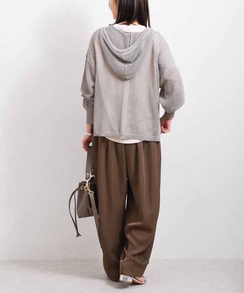 Hymn LIPA｜フードメッシュニット [[IZK25092]][F] | ma28 ONLINE STORE