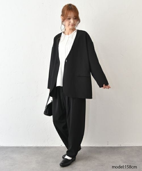un cinq｜ノーカラージャケット [[U-04]][C]