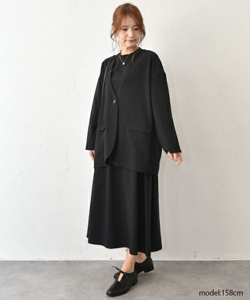 un cinq｜ノーカラージャケット [[U-04]][C]