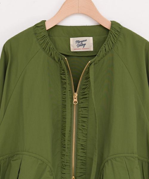 マルゴーヴィンテージ 撥水ナイロンノーカラーブルゾン シャンドゥラローズ MARGAUX VINTAGE / 撥水ナイロンノーカラーブルゾン | anouk