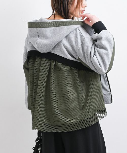 RISLEYリズレー レースパーカー カーキグリーン フード付きメッシュマンパ（マウンテンパーカー）｜Risley（リズレー