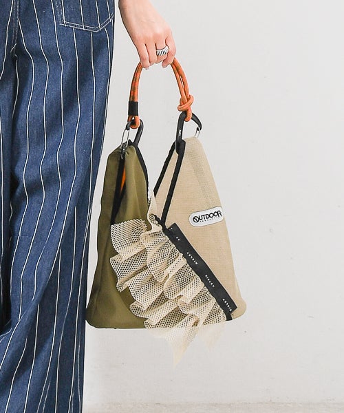 Risley｜トライアングルフリルメッシュBAGミニ [[R2601-TMM47]][F