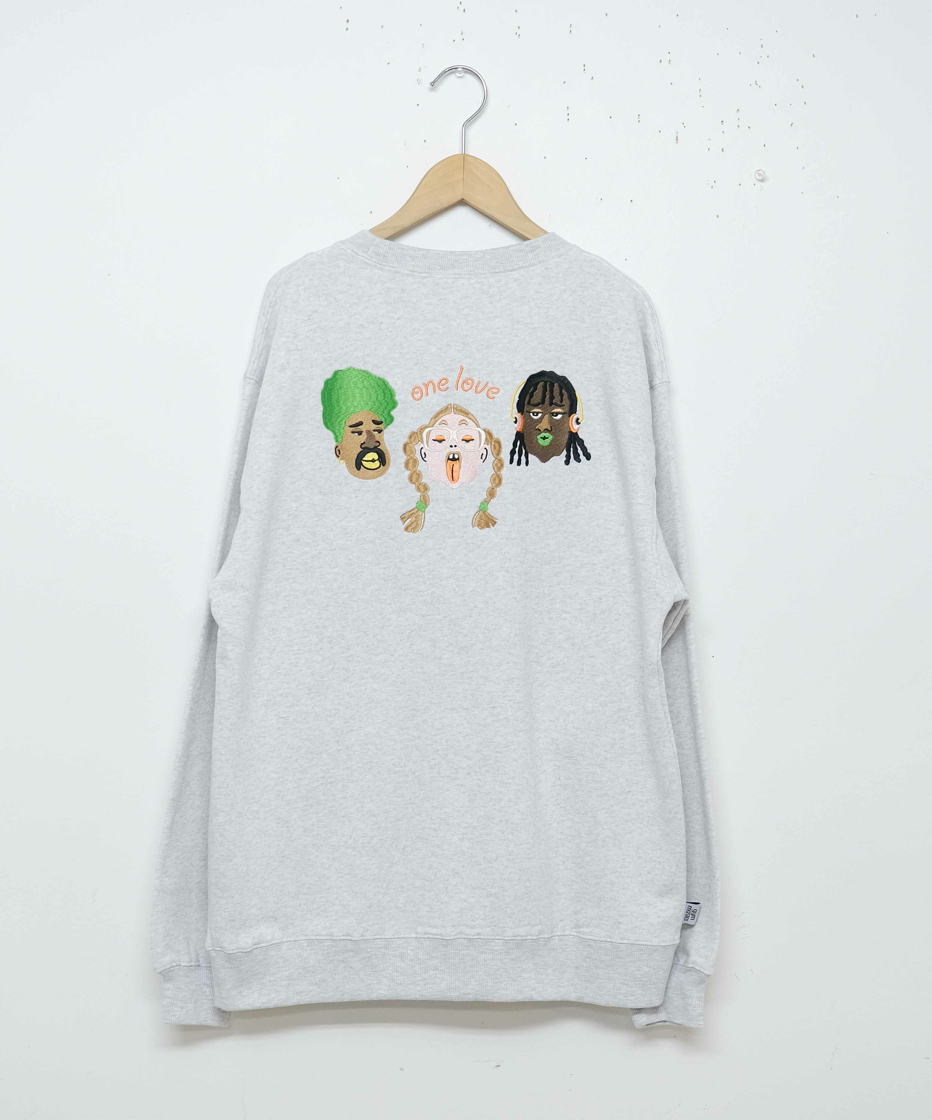ジムマスター｜10.3oz one love刺繍スウェットシャツ [[G621787]][D