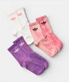adidas｜TIE DYE CREW SOCKS 3 PAIRS [[ZS209(KD0974/KD0973)]][C]