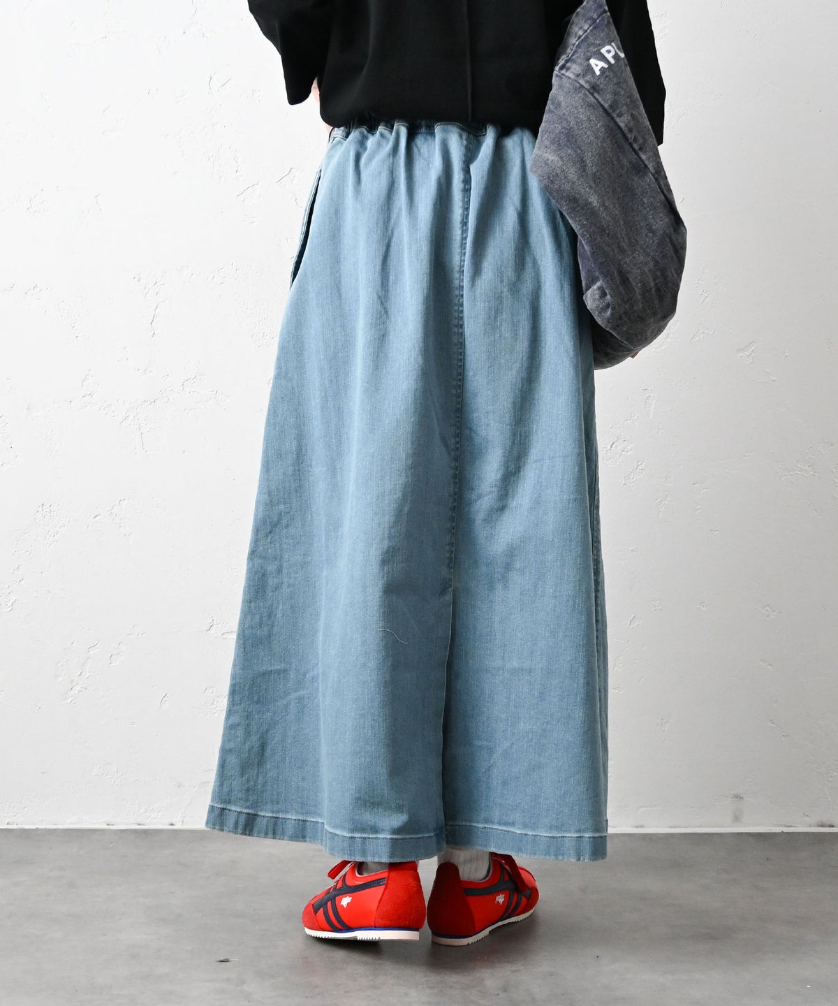  GRAMICCI｜ストレッチデニムロングフレアースカート [[GLSK6-SJP006]][C]