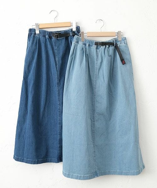 GRAMICCI｜ストレッチデニムロングフレアースカート [[GLSK6-SJP006]][C]