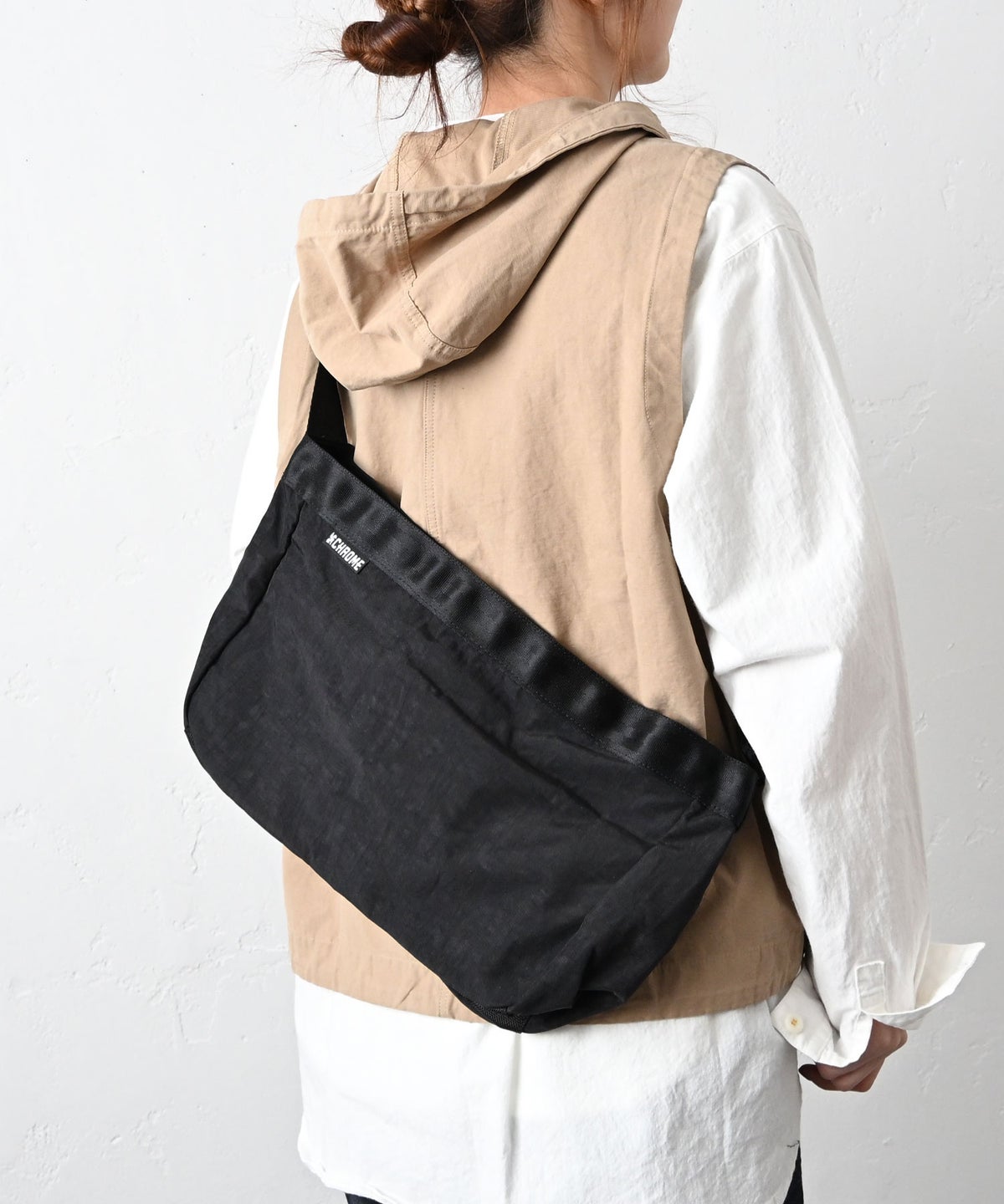 CHROME｜ニュースペーパーメッセンジャーバック [[BJ001BCNL]][C]