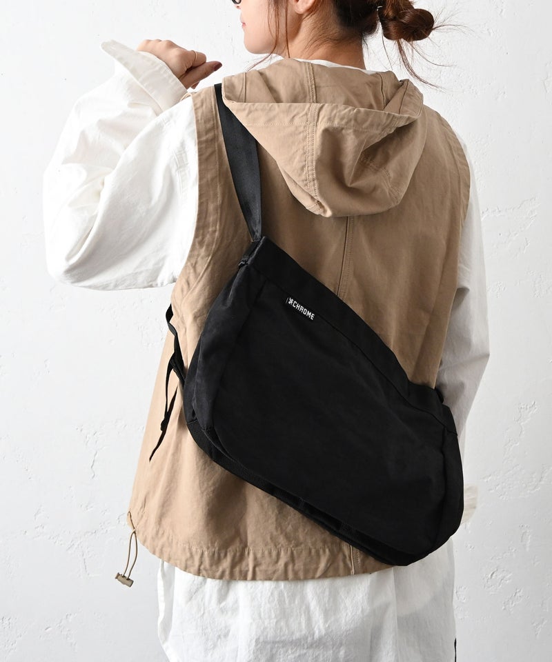 CHROME｜ニュースペーパーメッセンジャーバック [[BJ001BCNL]][C]