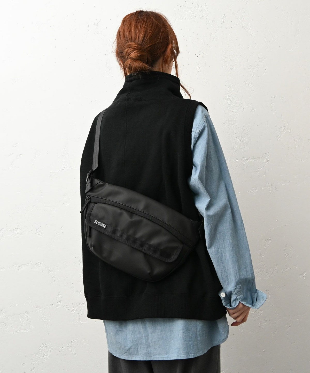 CHROME｜フラップ付きメッセンジャーバック [[BJ009MABK]][C]