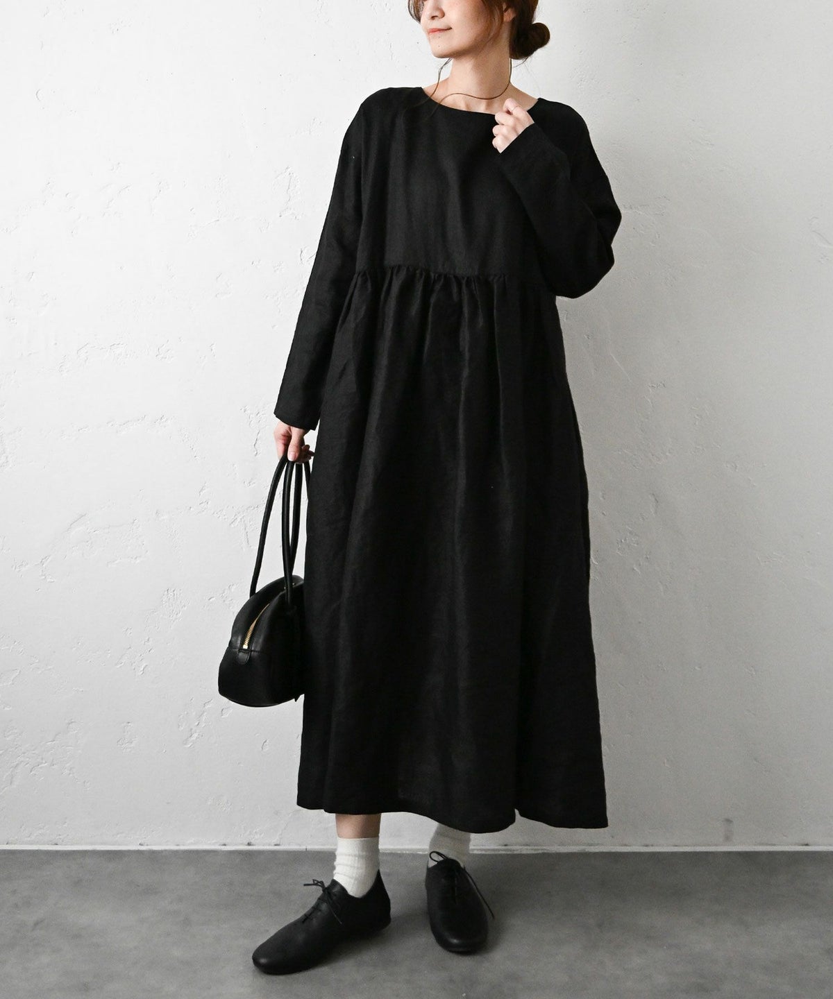 08Mab｜リネン切り替えワンピース [[CF-223HF721-2026]][C]