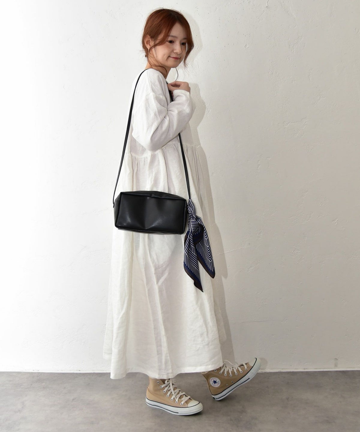 08Mab｜リネン切り替えワンピース [[CF-223HF721-2026]][C]