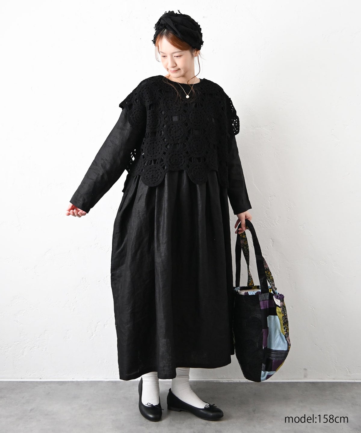 08Mab｜リネン切り替えワンピース [[CF-223HF721-2026]][C]