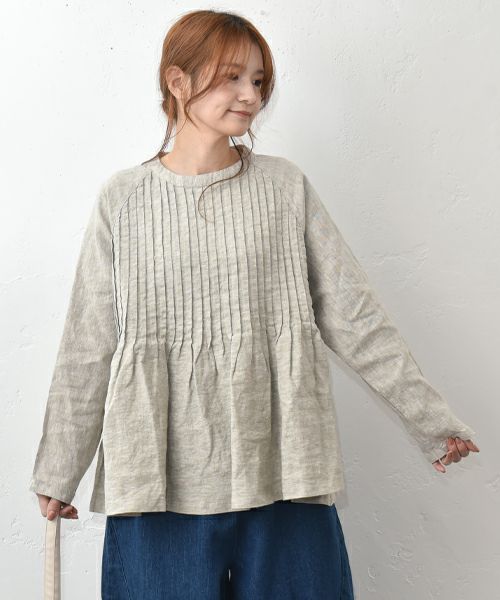 08Mab｜リネンピンタックプルオーバー [[CF-1024HF1076]][C]