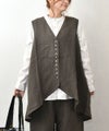 08Mab｜リネン多ボタンベスト [[CF-824HF1020]][C]
