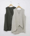 08Mab｜リネン多ボタンベスト [[CF-824HF1020]][C]