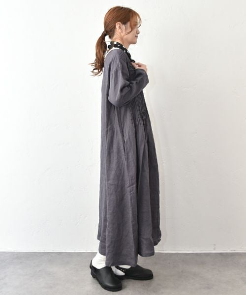 08Mab｜リネン細ピンタックワンピース [[CF-1225HF1326]][C]