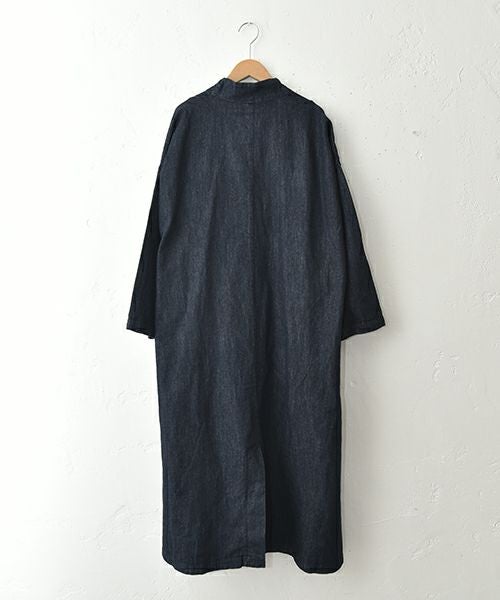 08Mab｜リネンコットンデニムロングコート [[CF-1224HF1099]][C
