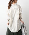 HUMS｜ストライプ2wayカラーオーバーシャツ [[32897A332]][C]