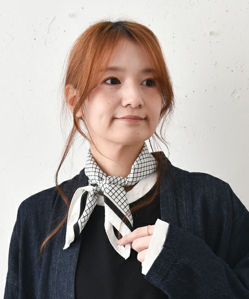 EARTH MADE｜グラフチェックスカーフ [[43-8504]][C]