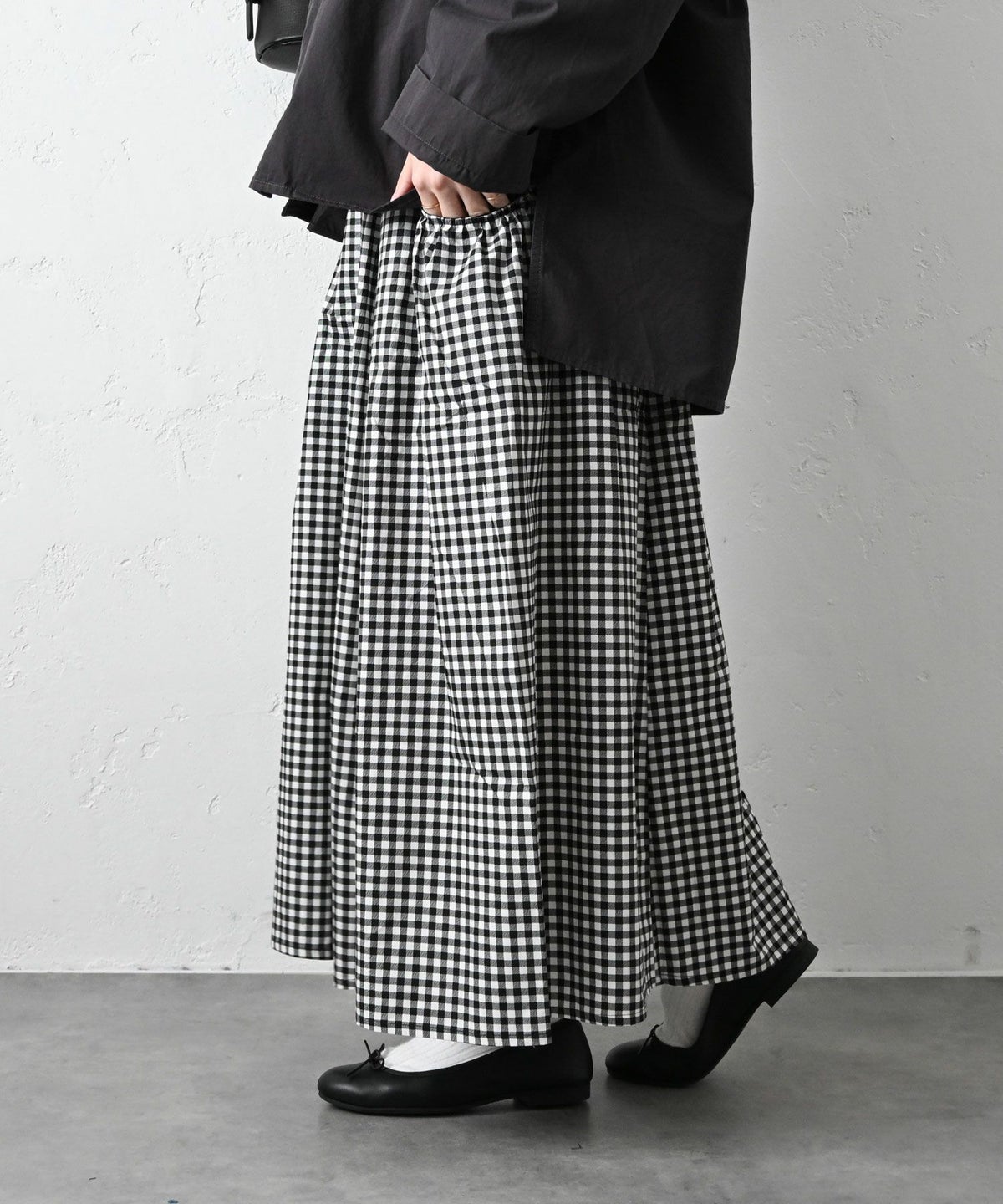 NARU｜柄ギャザースカート [[663911BF]][C]