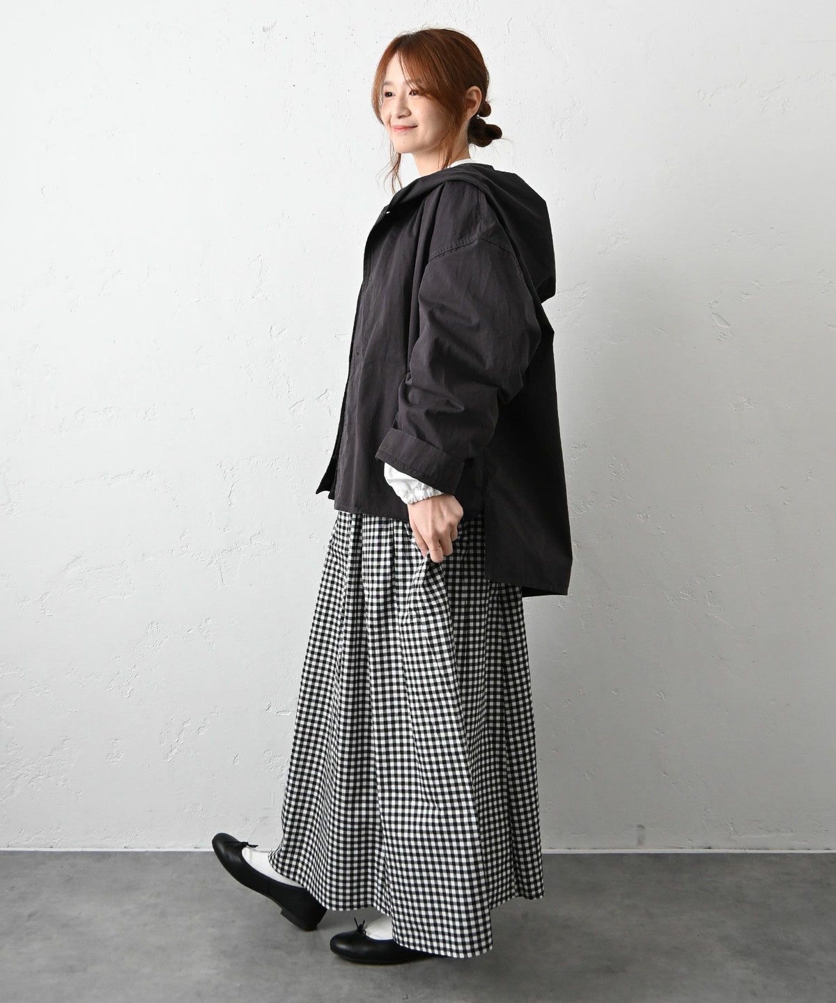 NARU｜柄ギャザースカート [[663911BF]][C]