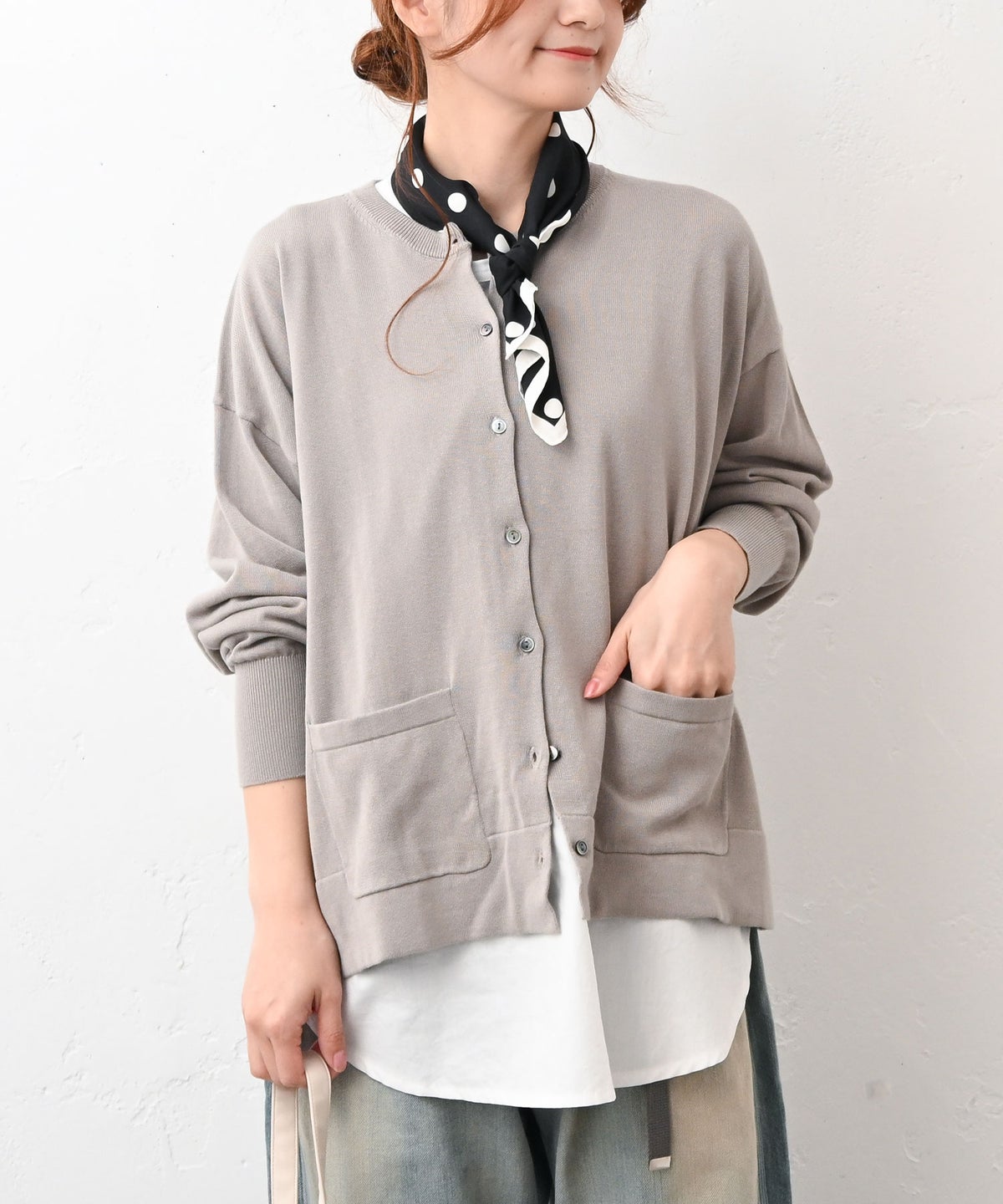 HEAVENLY｜High Twist Cotton Knit Cardigan [[2613154]][C]