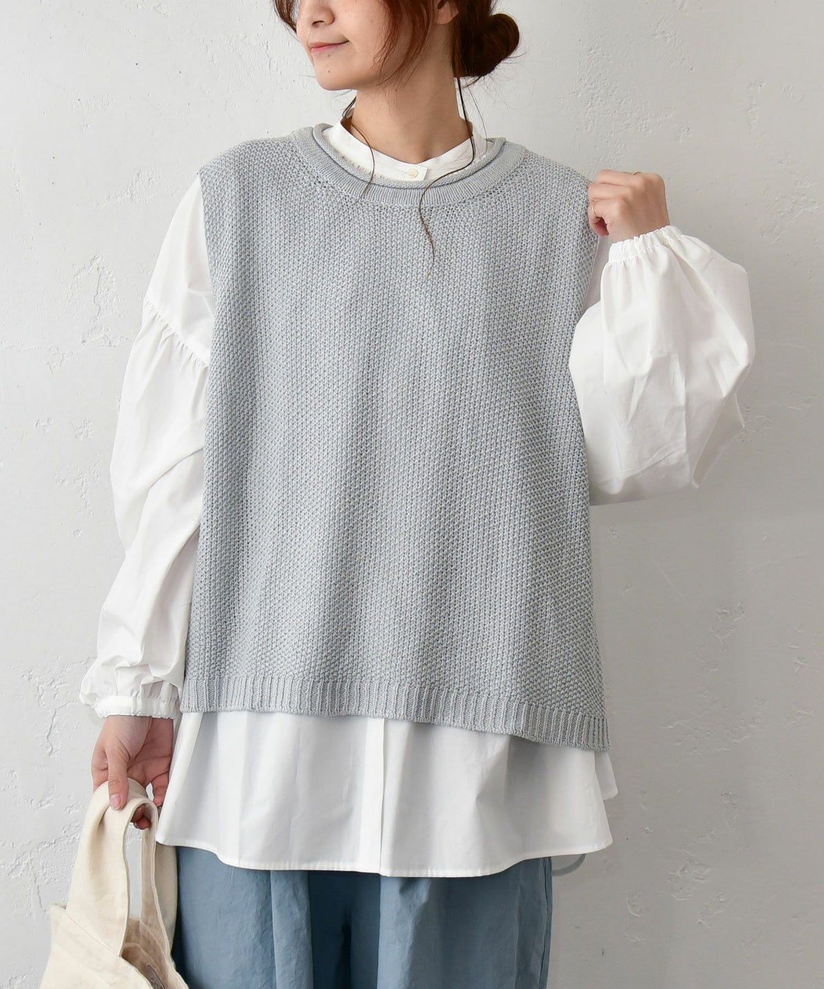 HEAVENLY｜Linen Mix Knit Vest [[2612184]][C]