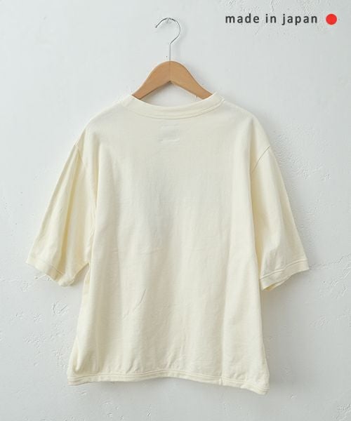  her.｜ミニ裏毛 5分袖ロゴプリントTシャツ [[7261C-914]][C]