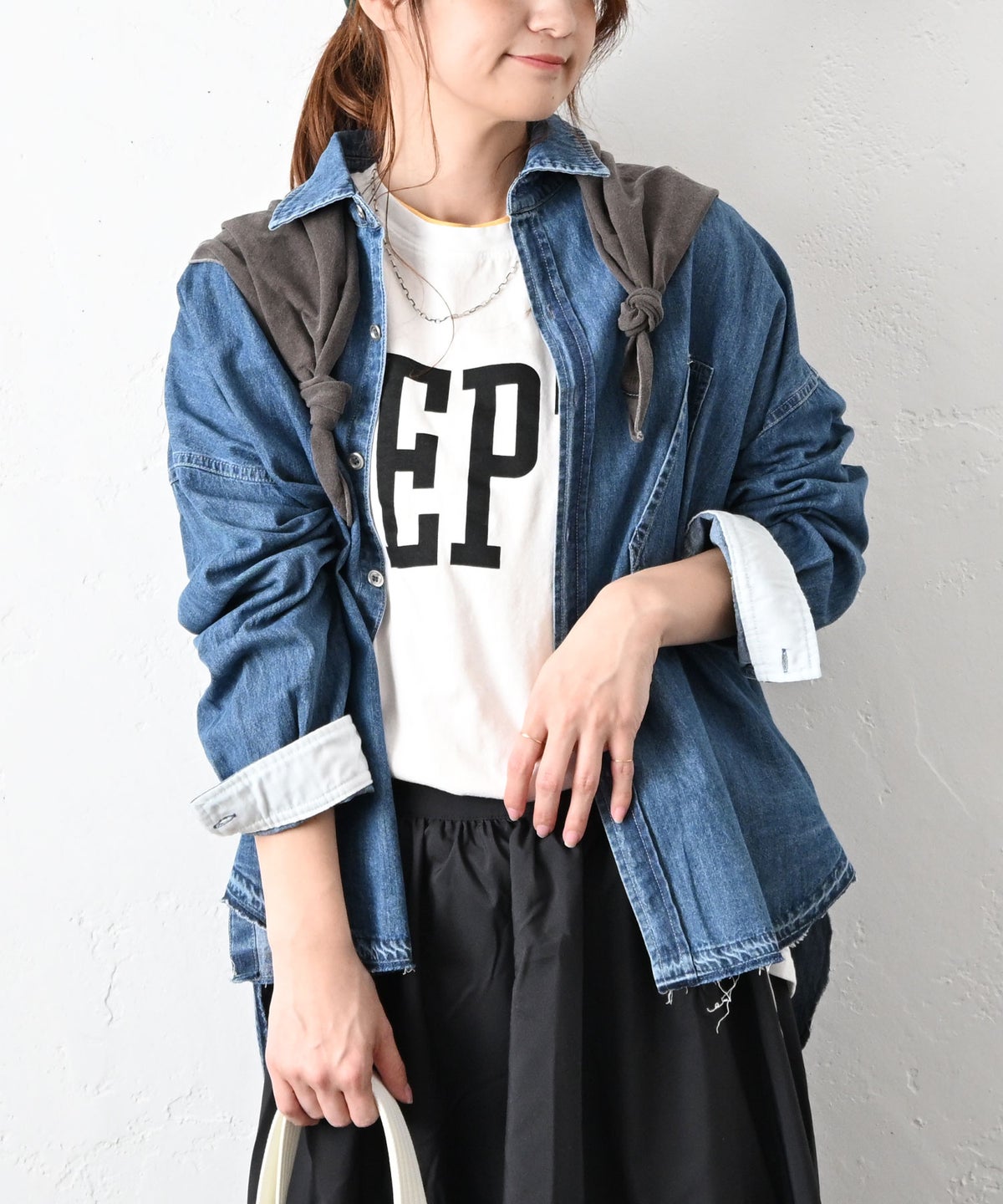  IN THE MARKET｜プリント三角ストール [[C-2536]][C]