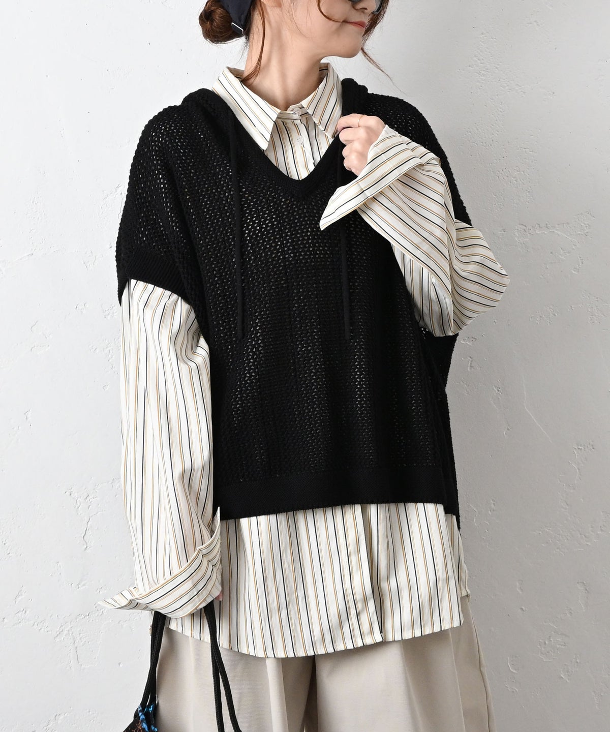 HUMS｜メッシュフーディベスト [[HU-PO-18]][C]