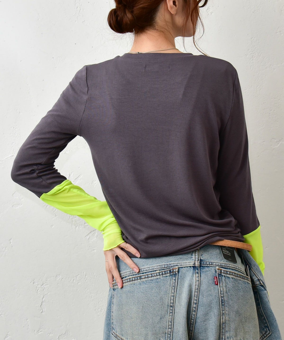 HUMS｜袖シアー切替インナー [[C-5099]][C]