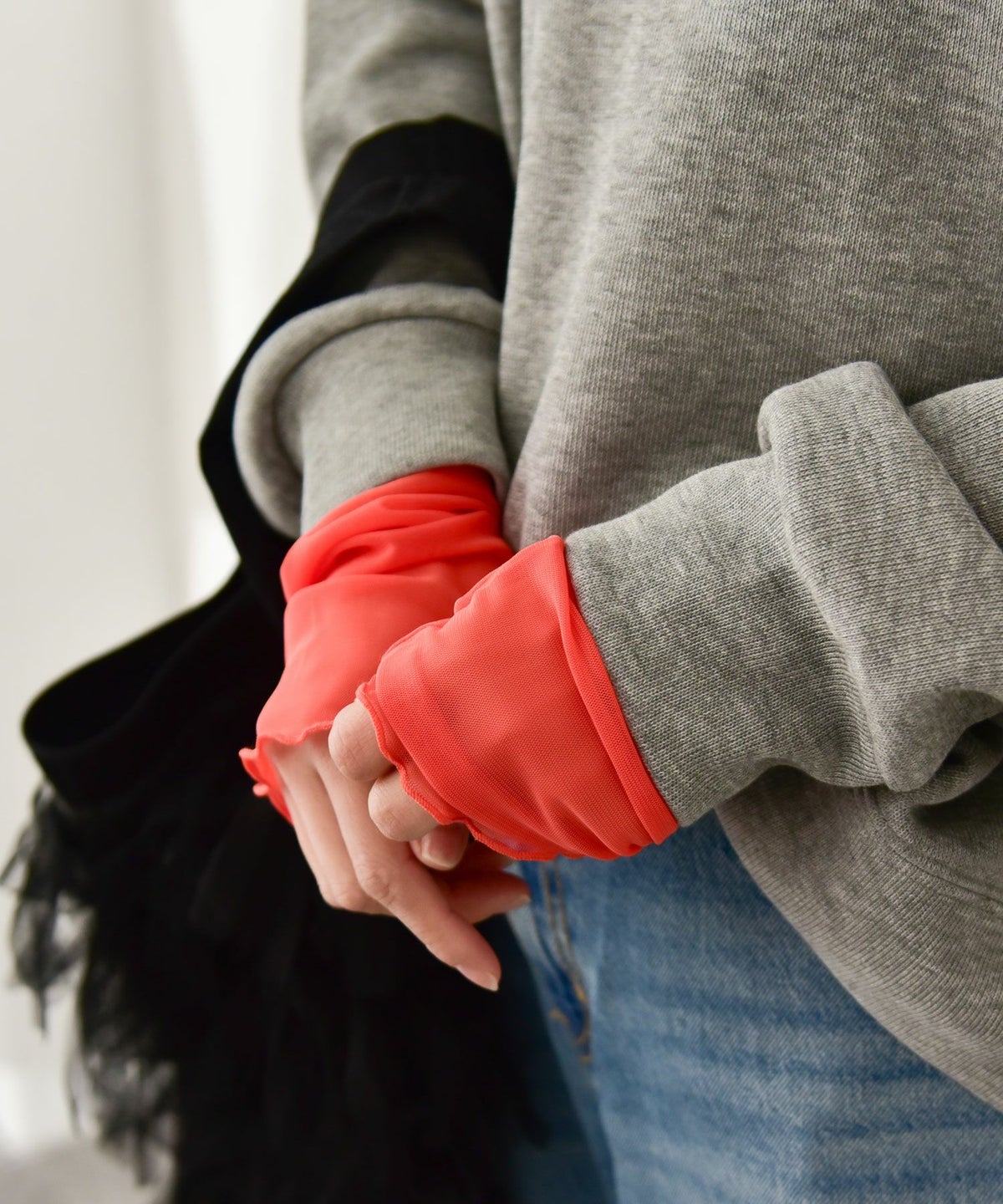 HUMS｜袖シアー切替インナー [[C-5099]][C]