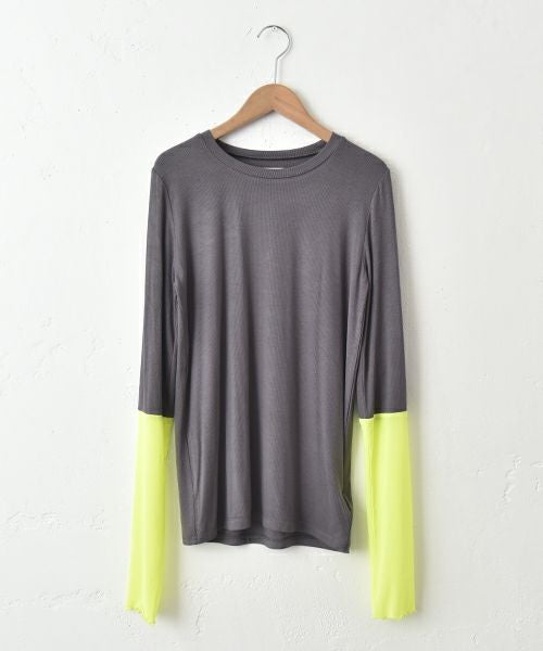  HUMS｜袖シアー切替インナー [[C-5099]][C]