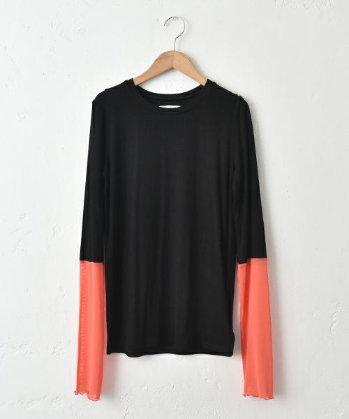  HUMS｜袖シアー切替インナー [[C-5099]][C]